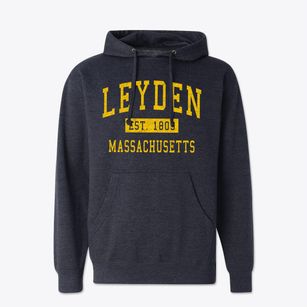Leyden Massachusetts Classic Established Cotton Hoodie Sweatshirt