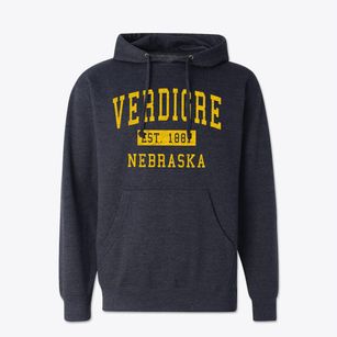 Verdigre Nebraska Classic Established Cotton Hoodie Sweatshirt