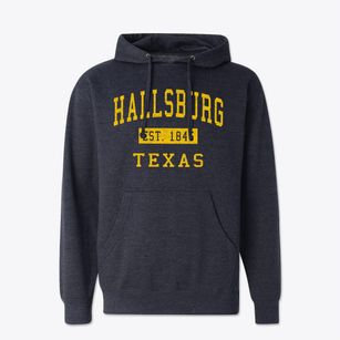 Hallsburg Texas Classic Established Cotton Hoodie Sweatshirt