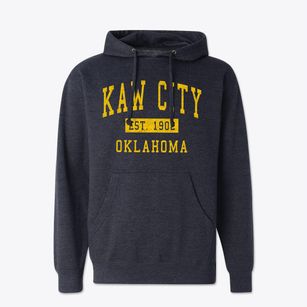 Kaw City Oklahoma Classic Established Cotton Hoodie Sweatshirt