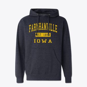 Farnhamville Iowa Classic Established Cotton Hoodie Sweatshirt