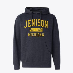 Jenison Michigan Classic Established Cotton Hoodie Sweatshirt