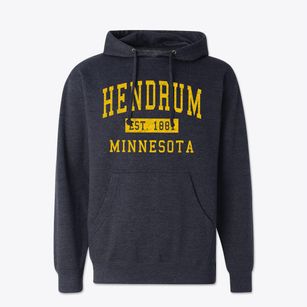 Hendrum Minnesota Classic Established Cotton Hoodie Sweatshirt