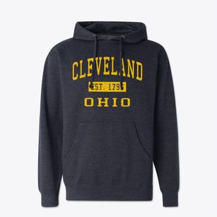 Cleveland Ohio Classic Established Cotton Hoodie Sweatshirt