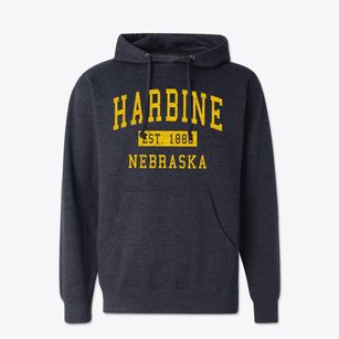 Harbine Nebraska Classic Established Cotton Hoodie Sweatshirt