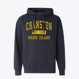 Cranston Rhode Island Classic Established Cotton Hoodie Sweatshirt