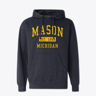 Mason Michigan Classic Established Cotton Hoodie Sweatshirt