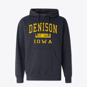Denison Iowa Classic Established Cotton Hoodie Sweatshirt