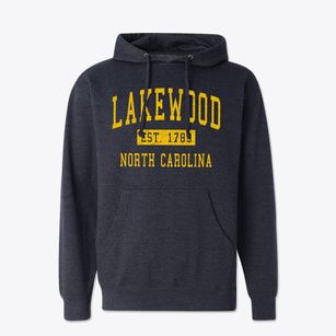 Lakewood North Carolina Classic Established Cotton Hoodie Sweatshirt