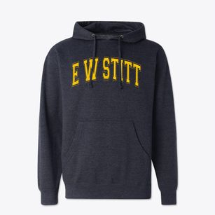 E W Stitt Varsity Arch Cotton Hoodie Sweatshirt