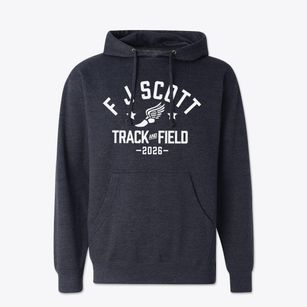 F J Scott Elementary School Track and Field Cotton Hoodie Sweatshirt
