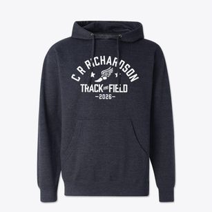 C R Richardson Elementary School Track and Field Cotton Hoodie Sweatshirt