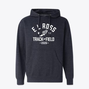 E L Ross Elementary School Track and Field Cotton Hoodie Sweatshirt
