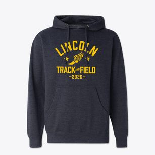 Lincoln Middle School Track and Field Cotton Hoodie Sweatshirt