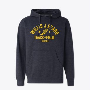 Willis J Ezard Elementary School Track and Field Cotton Hoodie Sweatshirt