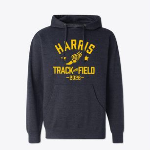 Harris Elementary School Track and Field Cotton Hoodie Sweatshirt
