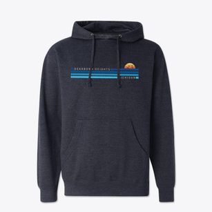 Dearborn Heights Michigan Water View Cotton Hoodie Sweatshirt