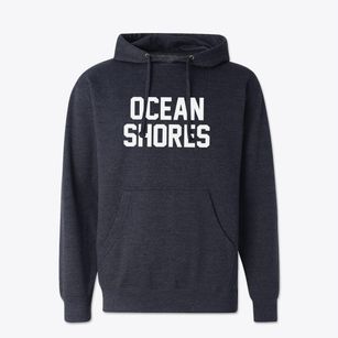 Ocean Shores Washington Classic Block Cotton Hoodie Sweatshirt