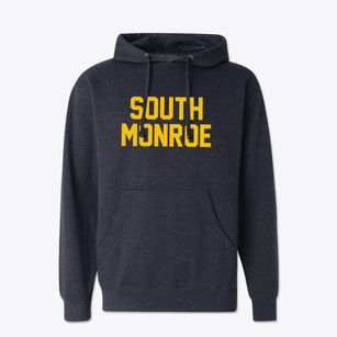 South Monroe Michigan Classic Block Cotton Hoodie Sweatshirt