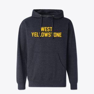 West Yellowstone Montana Classic Block Cotton Hoodie Sweatshirt