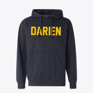 Darien Connecticut Classic Block Cotton Hoodie Sweatshirt