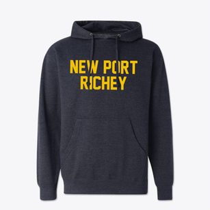 New Port Richey Florida Classic Block Cotton Hoodie Sweatshirt