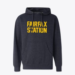 Fairfax Station Virginia Classic Block Cotton Hoodie Sweatshirt