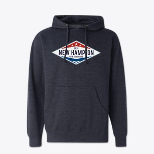 New Hampton New Hampshire Diamond Star Cotton Hoodie Sweatshirt