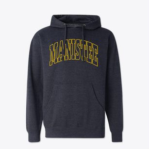 Manistee Michigan Trendy Block Cotton Hoodie Sweatshirt