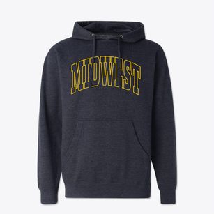 Midwest Wyoming Trendy Block Cotton Hoodie Sweatshirt