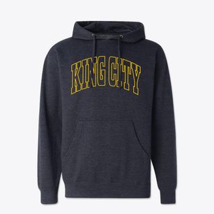 King City California Trendy Block Cotton Hoodie Sweatshirt