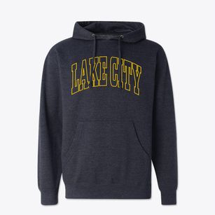 Lake City South Dakota Trendy Block Cotton Hoodie Sweatshirt