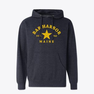Bar Harbor Maine Star Cotton Hoodie Sweatshirt