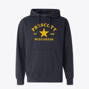 Prescott Wisconsin Star Cotton Hoodie Sweatshirt