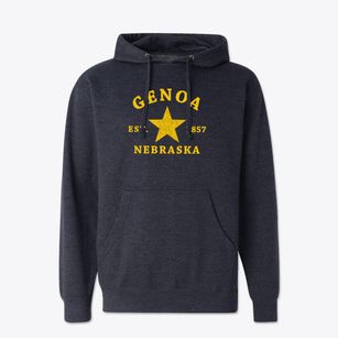 Genoa Nebraska Star Cotton Hoodie Sweatshirt