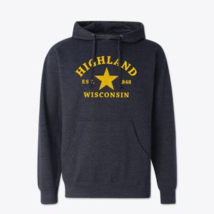 Highland Wisconsin Star Cotton Hoodie Sweatshirt