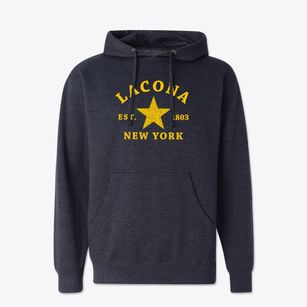 Lacona New York Star Cotton Hoodie Sweatshirt