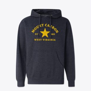 Mount Carbon West Virginia Star Cotton Hoodie Sweatshirt