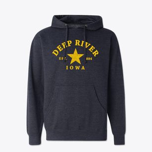 Deep River Iowa Star Cotton Hoodie Sweatshirt
