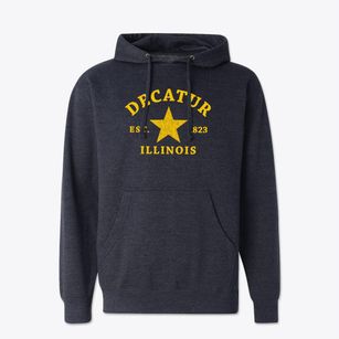 Decatur Illinois Star Cotton Hoodie Sweatshirt