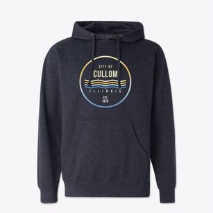 Cullom Illinois Color Fade Cotton Hoodie Sweatshirt