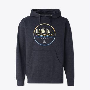 Hannibal Ohio Color Fade Cotton Hoodie Sweatshirt