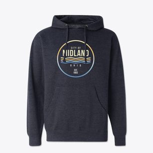 Midland Ohio Color Fade Cotton Hoodie Sweatshirt