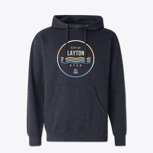 Layton Utah Color Fade Cotton Hoodie Sweatshirt
