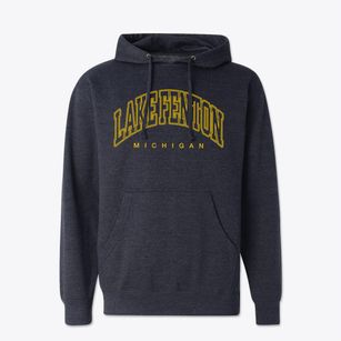 Lake Fenton Michigan Inline Cotton Hoodie Sweatshirt