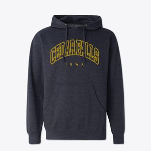 Cedar Falls Iowa Inline Cotton Hoodie Sweatshirt