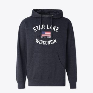 Star Lake Wisconsin Patriot Cotton Hoodie Sweatshirt