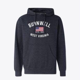 Burnwell West Virginia Patriot Cotton Hoodie Sweatshirt
