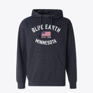 Blue Earth Minnesota Patriot Cotton Hoodie Sweatshirt
