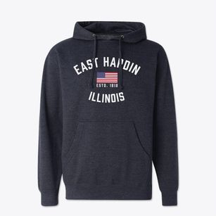 East Hardin Illinois Patriot Cotton Hoodie Sweatshirt